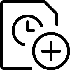 Time Clock File Add Icon from Ultimate Light Set