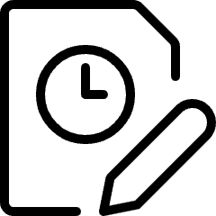 Time Clock File Edit Icon from Ultimate Light Set