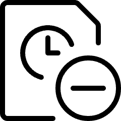 Time Clock File Subtract Icon from Ultimate Light Set