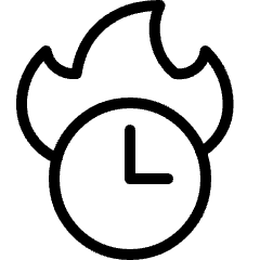 Time Clock Fire Icon from Ultimate Light Set