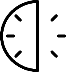 Time Clock Six 1 Icon from Ultimate Light Set