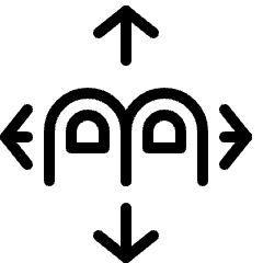 Gesture Expand Two Fingers Icon from Ultimate Light Set
