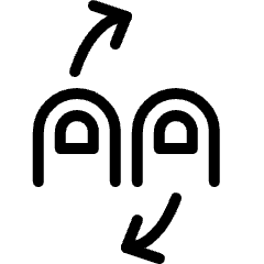 Gesture Flip Left Icon from Ultimate Light Set