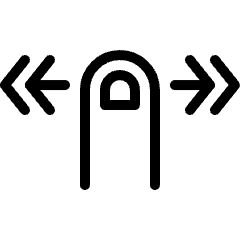 Gesture Swipe Horizontal 1 Icon from Ultimate Light Set
