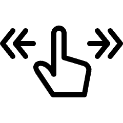 Gesture Swipe Horizontal 2 Icon from Ultimate Light Set