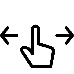 Gesture Swipe Horizontal 3 Icon from Ultimate Light Set