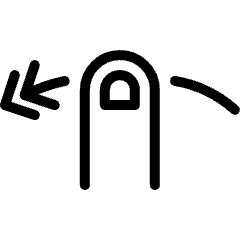 Gesture Swipe Horizontal Left 1 Icon from Ultimate Light Set