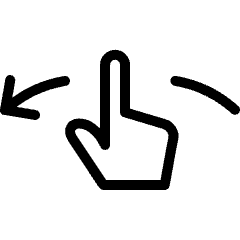 Gesture Swipe Horizontal Left 2 Icon from Ultimate Light Set
