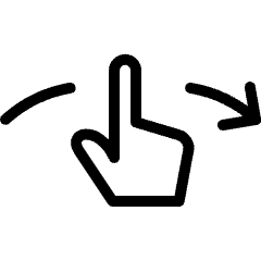 Gesture Swipe Horizontal Right 2 Icon from Ultimate Light Set