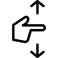 Gesture Swipe Vertical 3 Icon from Ultimate Light Set