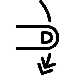 Gesture Swipe Vertical Down 1 Icon from Ultimate Light Set