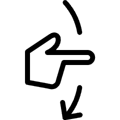 Gesture Swipe Vertical Down 2 Icon from Ultimate Light Set