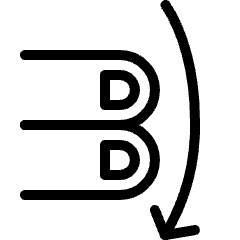 Gesture Swipe Vertical Down Two Fingers Icon from Ultimate Light Set