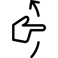 Gesture Swipe Vertical Up 2 Icon from Ultimate Light Set