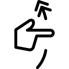 Gesture Swipe Vertical Up 3 Icon from Ultimate Light Set