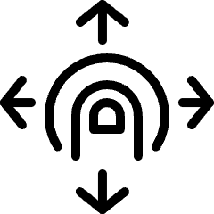 Gesture Tap All Direction Icon from Ultimate Light Set