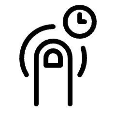 Gesture Tap Clock Icon from Ultimate Light Set