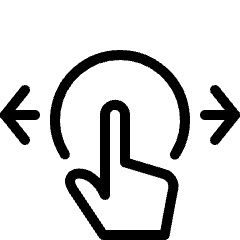 Gesture Tap Horizontal Expand Icon from Ultimate Light Set