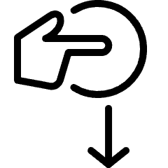Gesture Tap Swipe Down 1 Icon from Ultimate Light Set