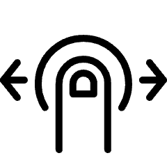 Gesture Tap Swipe Horizontal Icon from Ultimate Light Set