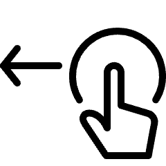 Gesture Tap Swipe Left 1 Icon from Ultimate Light Set