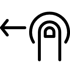 Gesture Tap Swipe Left Icon from Ultimate Light Set