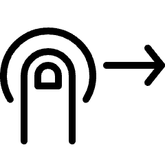 Gesture Tap Swipe Right Icon from Ultimate Light Set