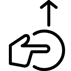 Gesture Tap Swipe Up 1 Icon from Ultimate Light Set