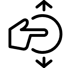 Gesture Tap Vertical Expand Icon from Ultimate Light Set