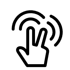 Gesture Two Finger Tap Icon from Ultimate Light Set