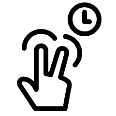 Gesture Two Finger Tap Clock Icon from Ultimate Light Set