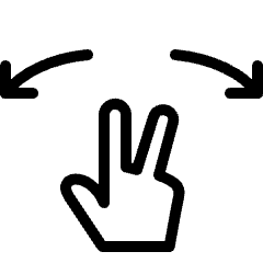 Gesture Two Finger Zoom Out Icon from Ultimate Light Set