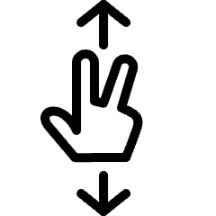 Gesture Two Fingers Scroll Icon from Ultimate Light Set