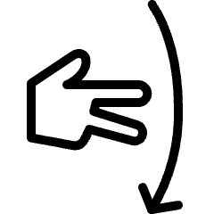 Gesture Two Fingers Swipe Down Icon from Ultimate Light Set