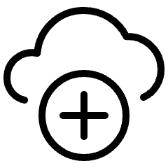 Cloud Add Icon from Ultimate Light Set