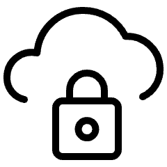 Cloud Lock Icon from Ultimate Light Set