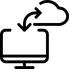 Cloud Monitor Exchange Icon from Ultimate Light Set