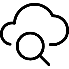 Cloud Search Icon from Ultimate Light Set