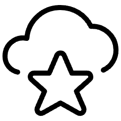 Cloud Star Icon from Ultimate Light Set