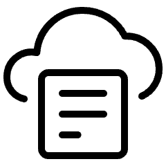 Cloud Text Icon from Ultimate Light Set