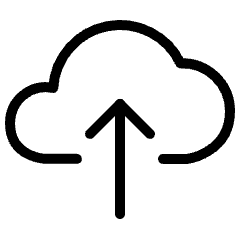 Cloud Upload Icon from Ultimate Light Set