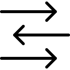 Data Transfer Three Back Forth Back Icon from Ultimate Light Set