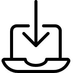 Laptop Download Icon from Ultimate Light Set