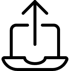 Laptop Upload Icon from Ultimate Light Set