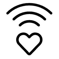 Wifi Heart Icon from Ultimate Light Set