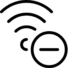 Wifi Subtract Icon from Ultimate Light Set
