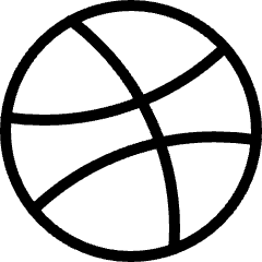 Dribbble Logo Icon from Ultimate Light Set