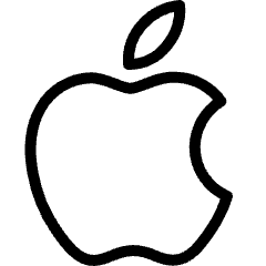 Apple Logo Icon from Ultimate Light Set