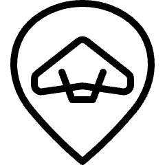 Style Three Pin Plane Fly Icon from Ultimate Light Set