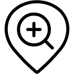 Style Three Pin Search Plus Icon from Ultimate Light Set